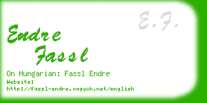 endre fassl business card